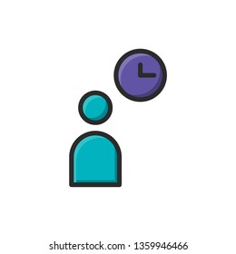person hour icon outline