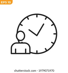 person hour icon. people hour template for graphic and web design collection logo vector illustration