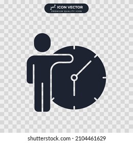 Person Hour icon symbol template for graphic and web design collection logo vector illustration