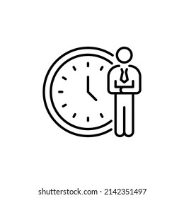 person hour icon in vector. logotype