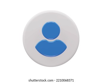Person icon 3d element vector