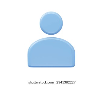 Icono de persona 3d representación vectorial de ilustración