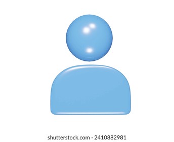 : Person icon 3d render illustration