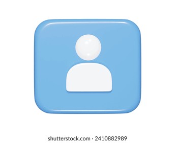 : Person icon 3d render illustration