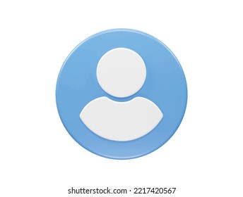 Person icon 3d render vector