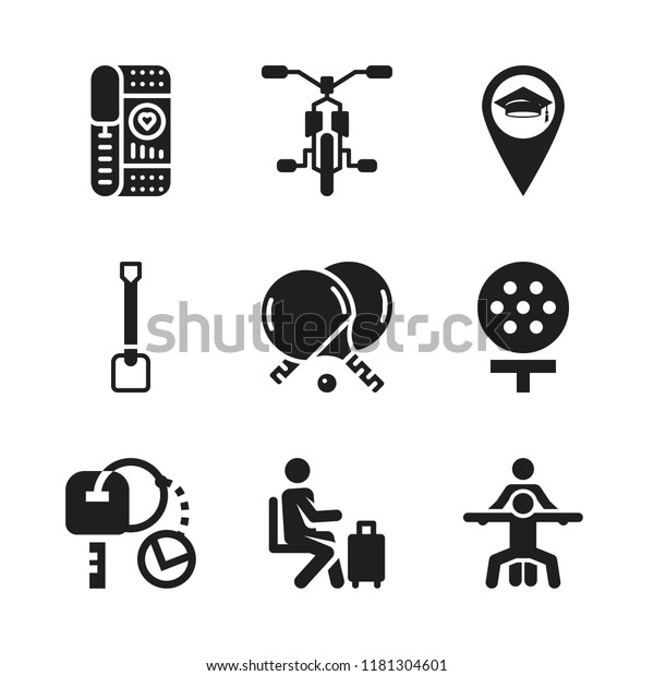 person icon.\
9 person vector icons set. table tennis, golf and car key icons for\
web and design about person\
theme