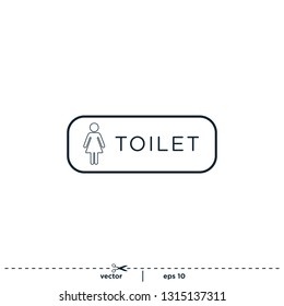 person icon bathroom or toilet sign 