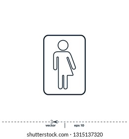 person icon bathroom or toilet sign 