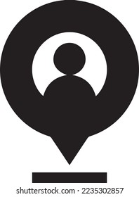 icono de persona. Símbolo de cliente, diseño de icono de signo de cabeza de inicio de sesión. Icono monocromo. Icono de usuario en estilo plano