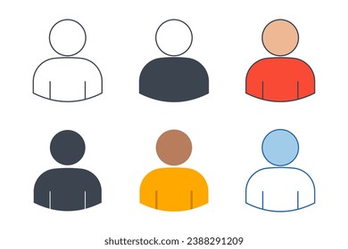 Person icon collection with different styles. People icon symbol vector illustration isolated on white background