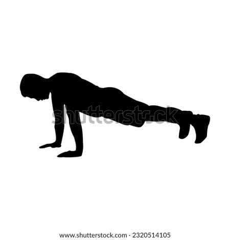 person icon doing push up vector illustration design