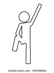 person icon excercisse fitness isolated vector illustration