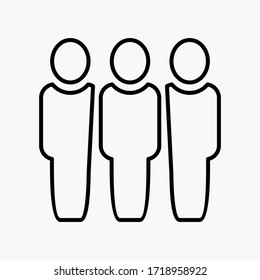 Personensymbol. Symbol für eine Gruppe im flachen Stil. Illustration von Arbeitsgruppen, Arbeitsgruppen und Organisation