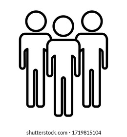 person icon. flat style group icon. illustration of work group, work team and organization.