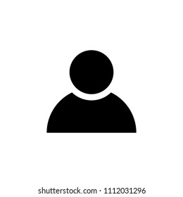 Person icon in flat style. Man symbol isolated on white background. Simple people abstract icon in black. Vector illustration for graphic design, Web, UI, app
