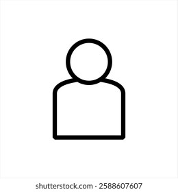 Person icon. Human symbol vector illustration in flat style