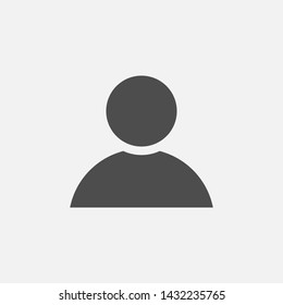 Person icon isolated on white background. Vector illustration. Eps 10.