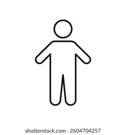 Person icon isolated. simple vector icon on white background