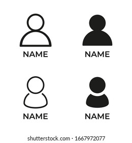 Person icon, logo and solid vector, person pictogram isolated on white.