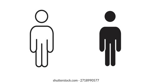 Personensymbol für mobile App, bearbeitbare Designs