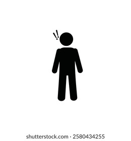 The person icon next to the head with an exclamation mark can be used for accounts that need attention