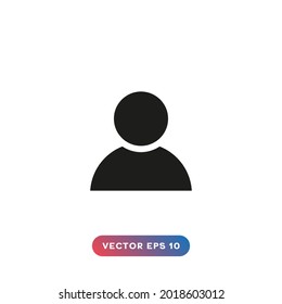 Person icon on white background