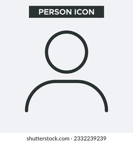 Person icon on white background. Outline person icon. Minimal and premium person icon. EPS 10 Vector.