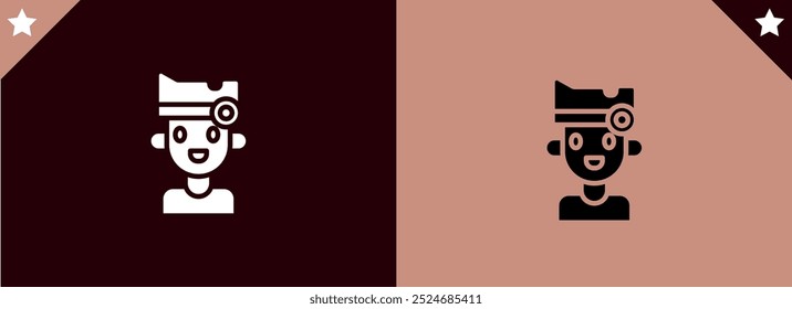 Person icon on white background