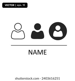 icono de persona, perfil o icono de persona, 3 tipos de iconos con fondo blanco. vectores 10