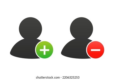 Icono de persona para perfil más menos. Ilustración del vector