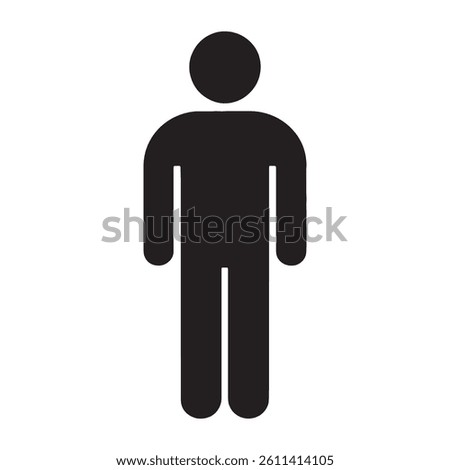 Person Icon Representing Human Figure Editable Vector Illustration Isolated on a White Background for Digital Use