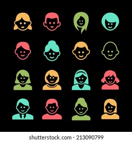 Person icon set