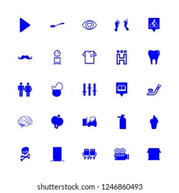 person icon set about vending machine, seat, hockey and weight vector set