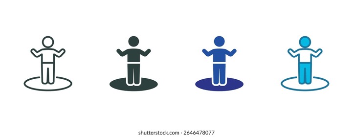 Conjunto de iconos de persona de varios estilos