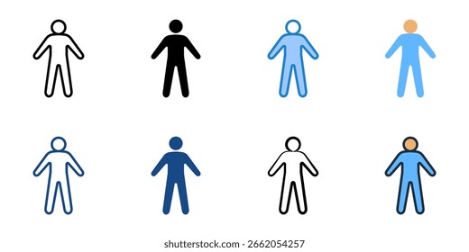 Personensymbolsatz für mehrere Stilkollektionen 
