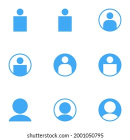 Person icon set on white background. vector.