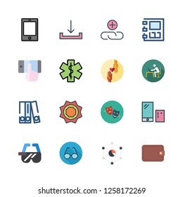 person icon set. vector set about download, ar glasses, studying and agenda icons set.