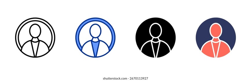 Person icon sheet multiple style collection