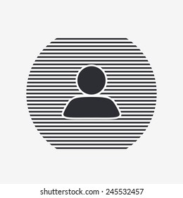 Person icon. Sign man. Flat design style. Made vector illustration