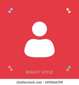 A person icon. The sign of a user. Using of the internet icon. A person icon. A symbol of a person. Vector.
