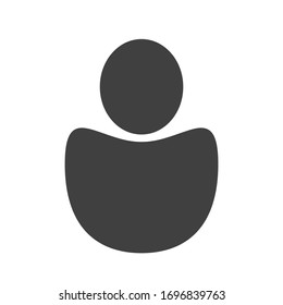 A person icon. The sign of a user. Using of the internet icon. A person icon. A symbol of a person. Vector.
