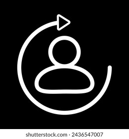 icono de persona, ilustración vectorial simple