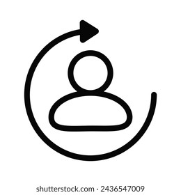 Personensymbol, einfache Vektordarstellung