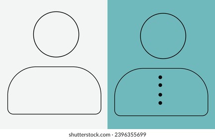 icono de persona vector blanco negro