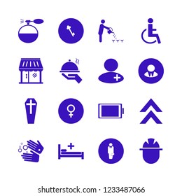 person icon. person vector builder icons set, up arrow, person watering can and disabled sign