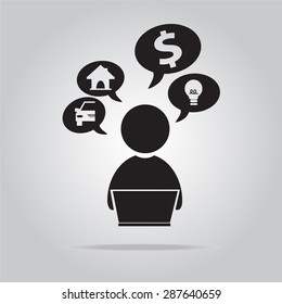 person icon, vector illustration