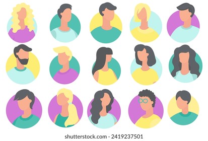 Person icon vector illustration. Social interactions shape persons profile, reflecting their connections and experiences Avatars serve as digital personas, representing persons online presence