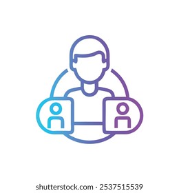 person icon vector illustration style