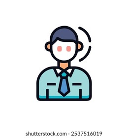 Estilo de Ilustración vectorial de icono de persona