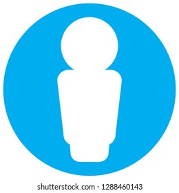 Person icon vector isolated on white background. Person icon for web site, app and ui. Creative business concept, vector illustration